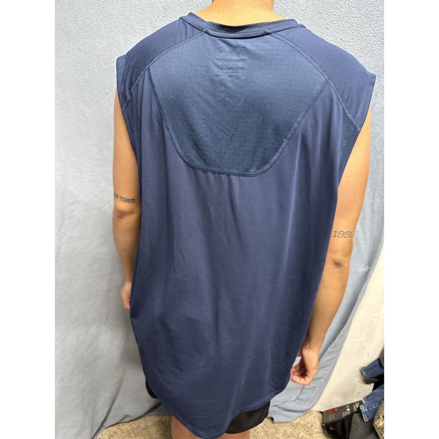 Men’s Dark Blue Russell 2XL Training Fit Intellifresh Dri Power Muscle Shirt