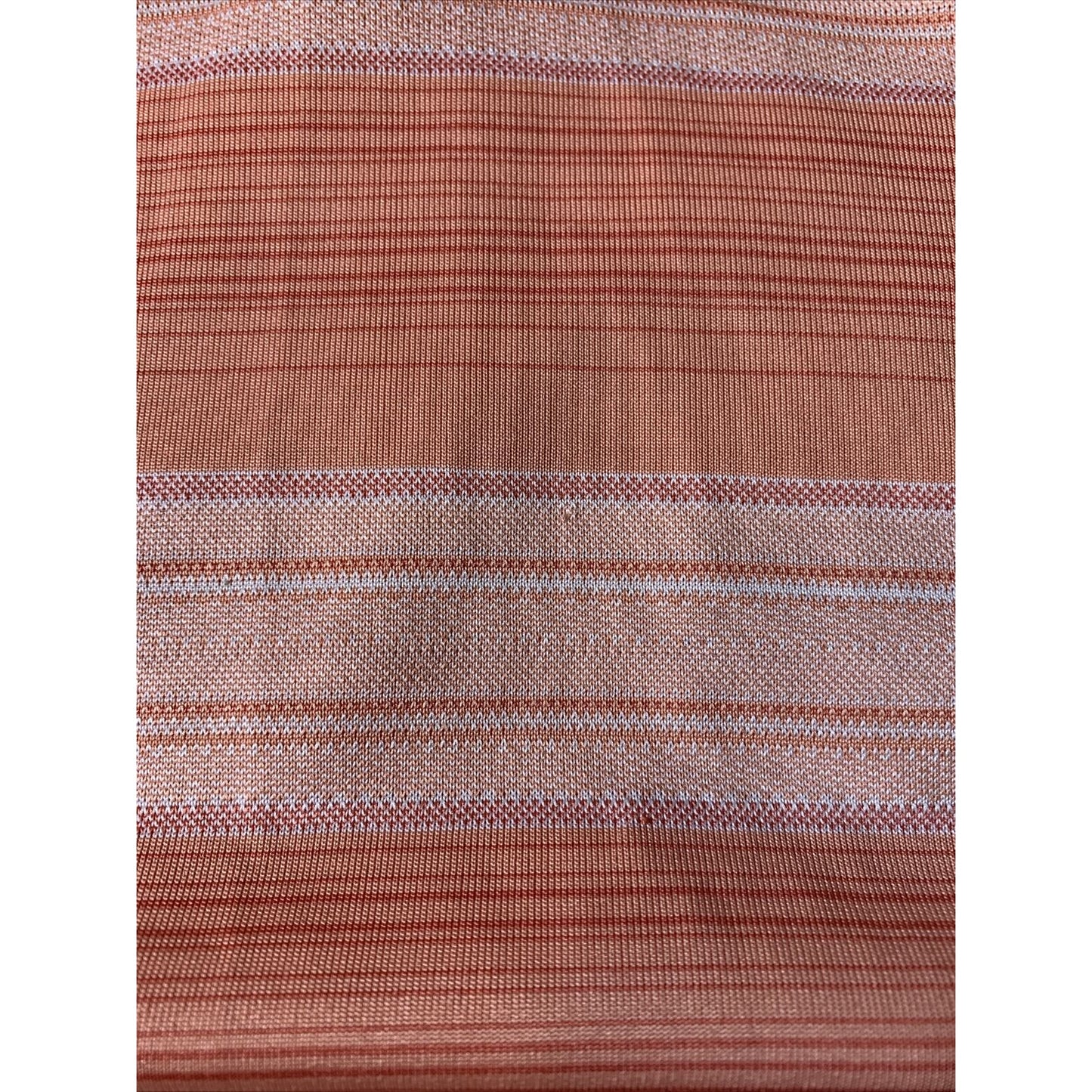 Men's PGA TOUR Orange Polyester Pink/Coral Golf Shirt Short Sleeve Medium M