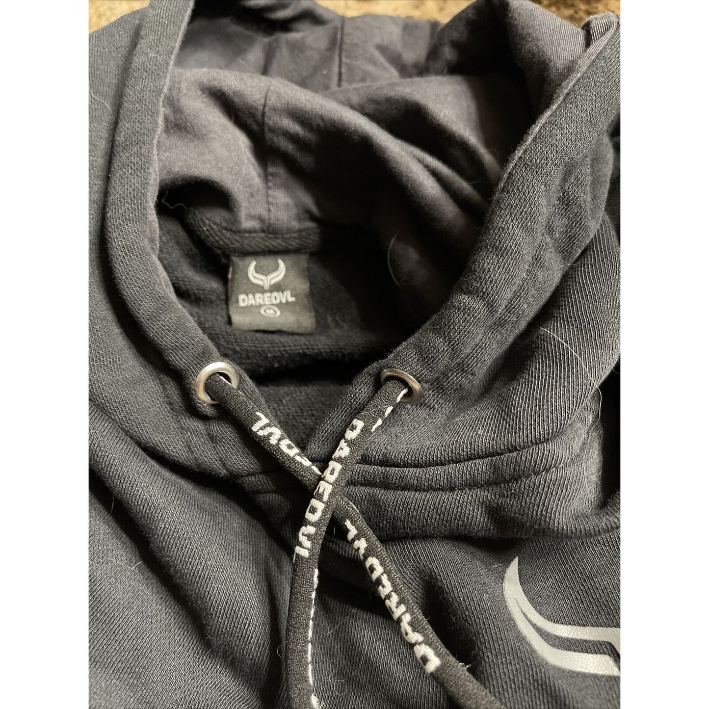 Men's black daredvl medium pullover hoodie