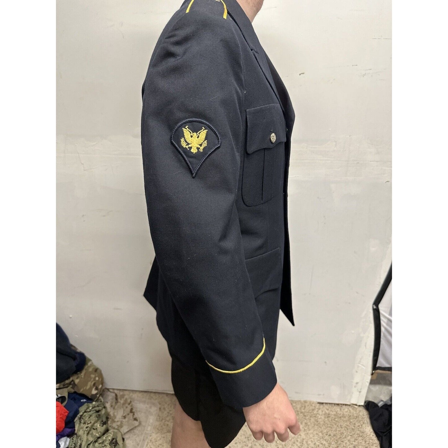Army Service Coat Men’s 38 RC Specialist Rank poly/wool defense logistics
