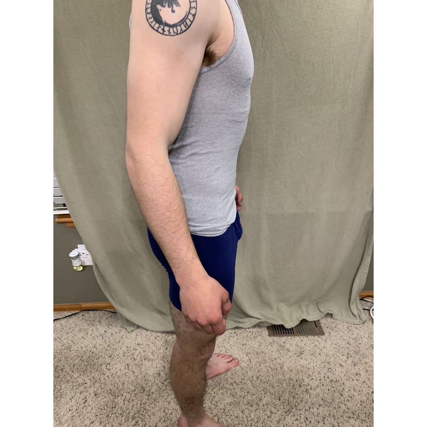Hanes ( Size M ) Tank Top Comfort Soft ( Light Gray )