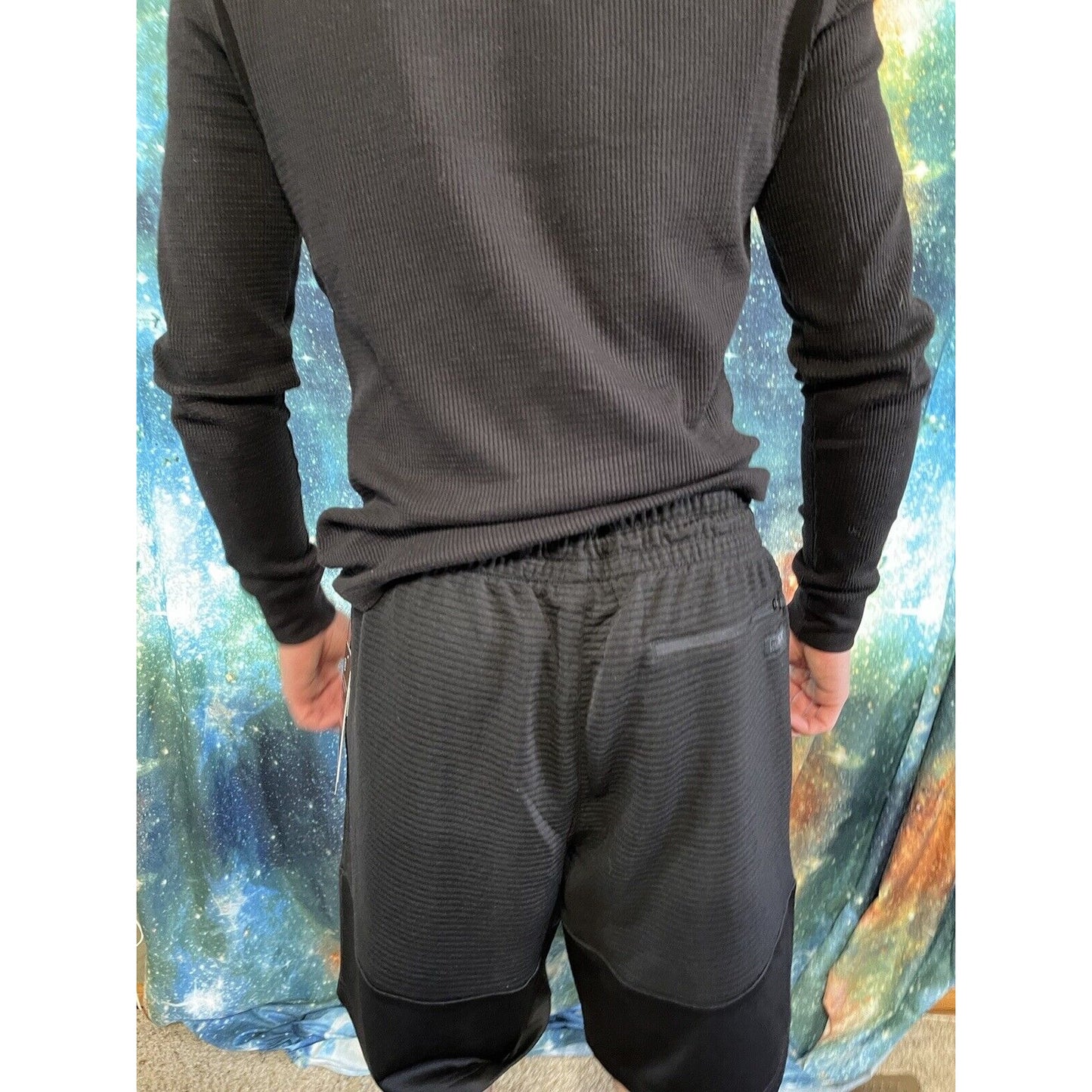 Michael Strahan Black Quick-Dri premium ultra fleece shorts