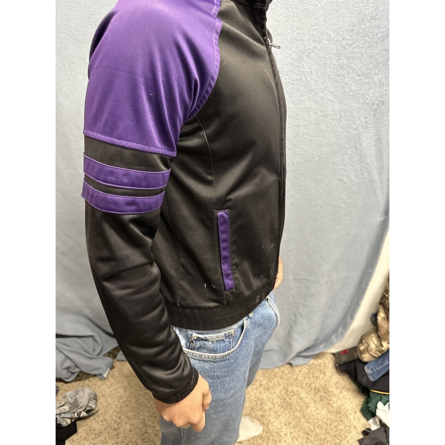 Men’s Carl Banks MLB Genuine Merchandise Purple Black Colorado Rockies M Jacket