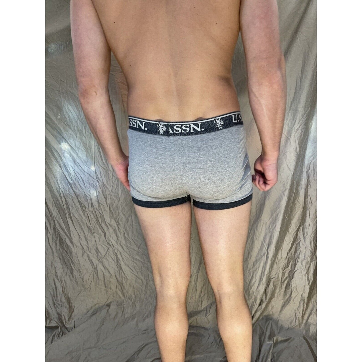 men's u.s. polo assn small Dark And Light gray boxer briefs