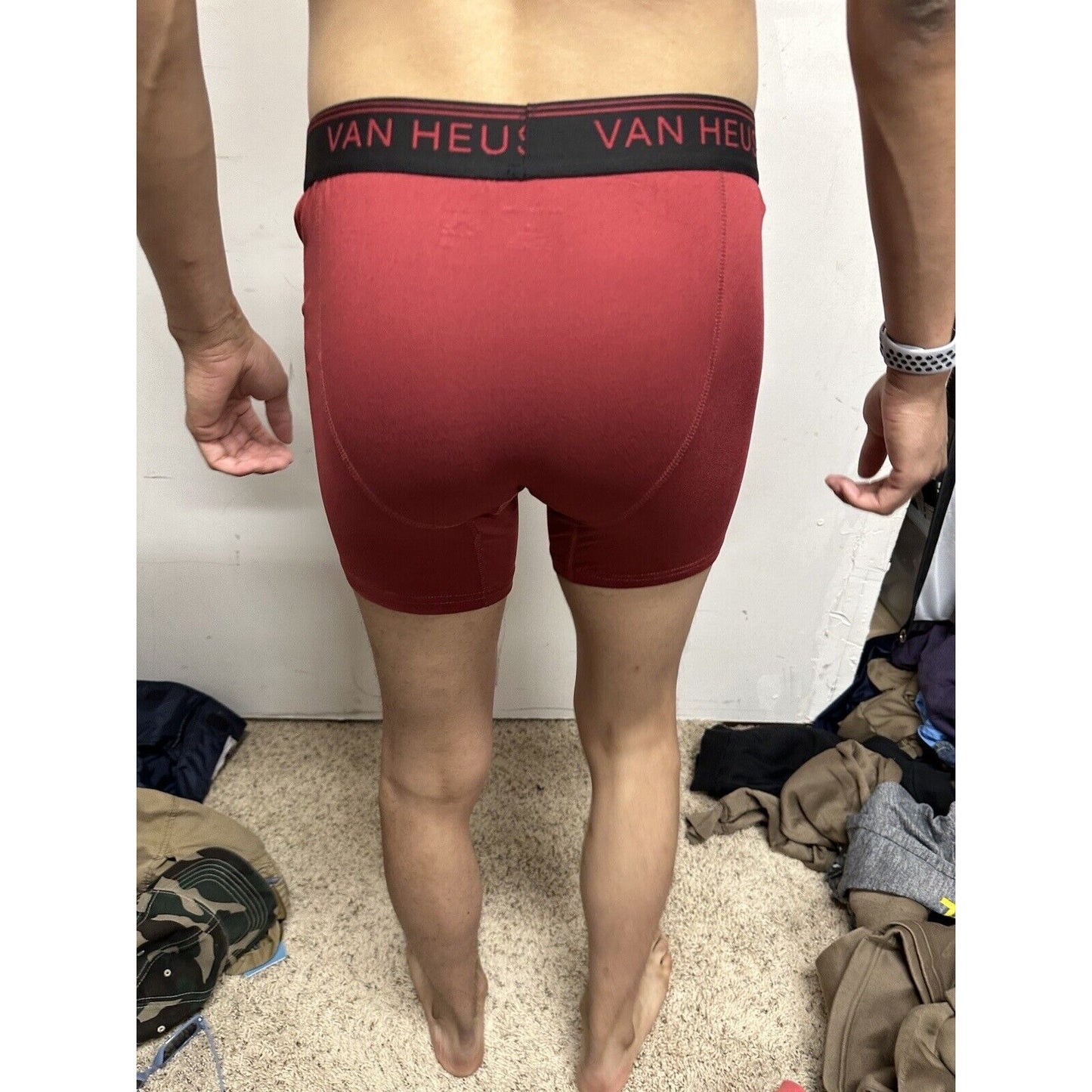 Men’s Rust Colored Medium Van Heusen Compression Boxer Briefs