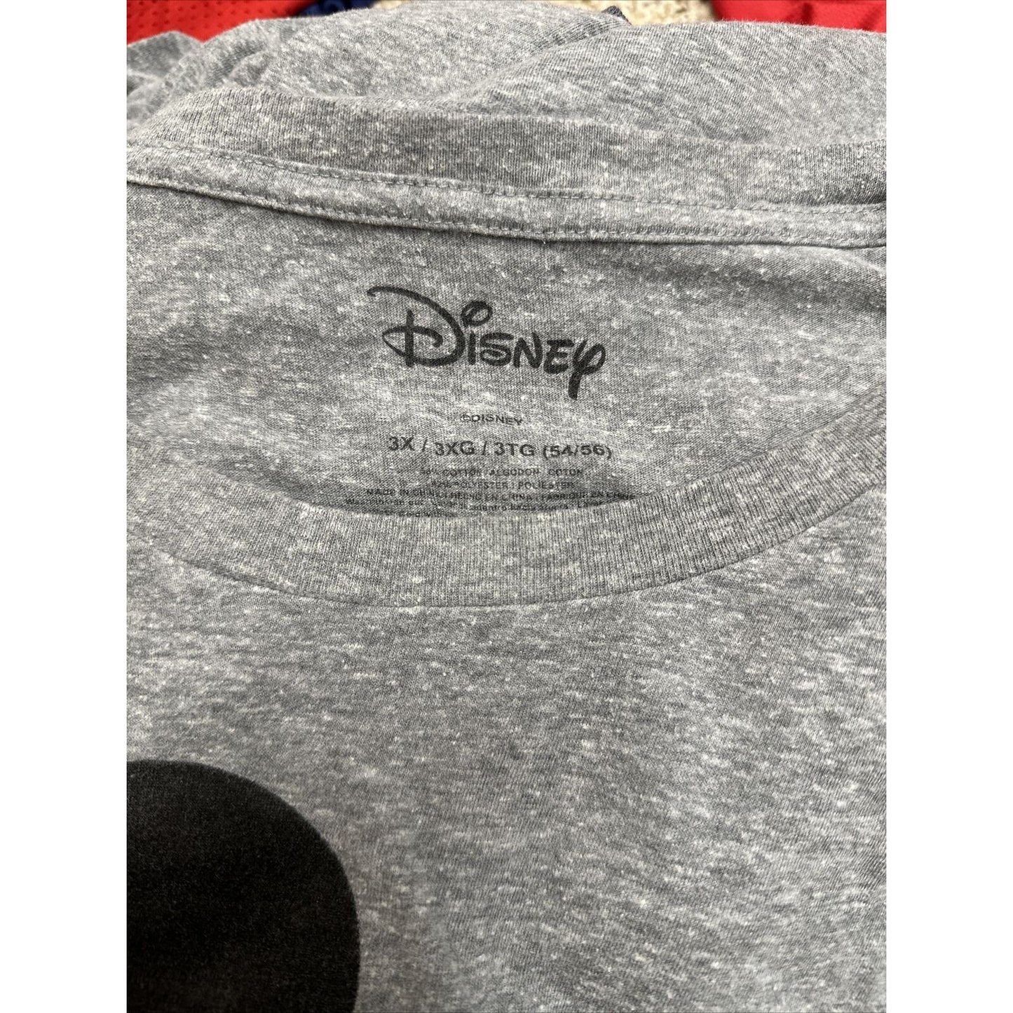 men’s 3XL disney gray short sleeve tshirt mickey mouse