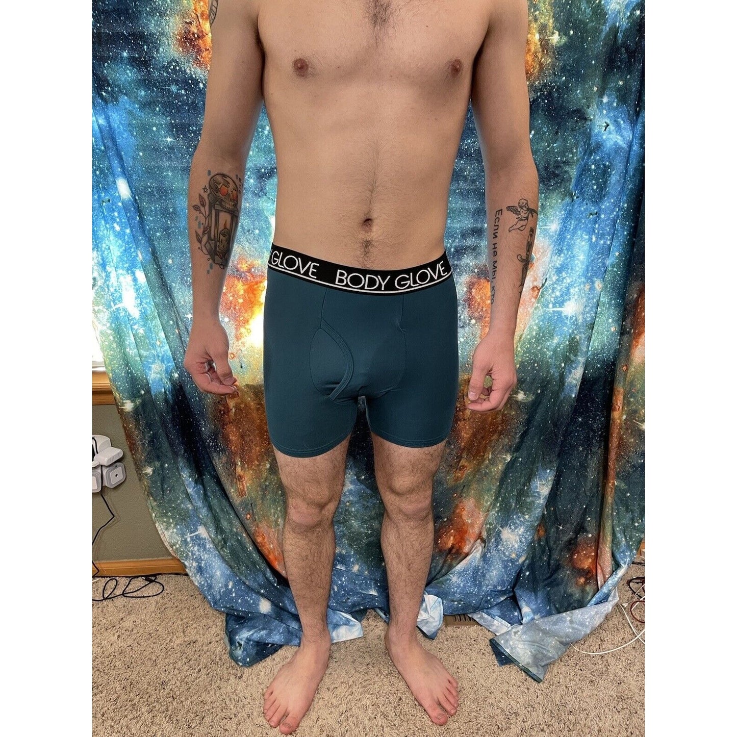 men's Large body glove green compression shorts new and unworn
