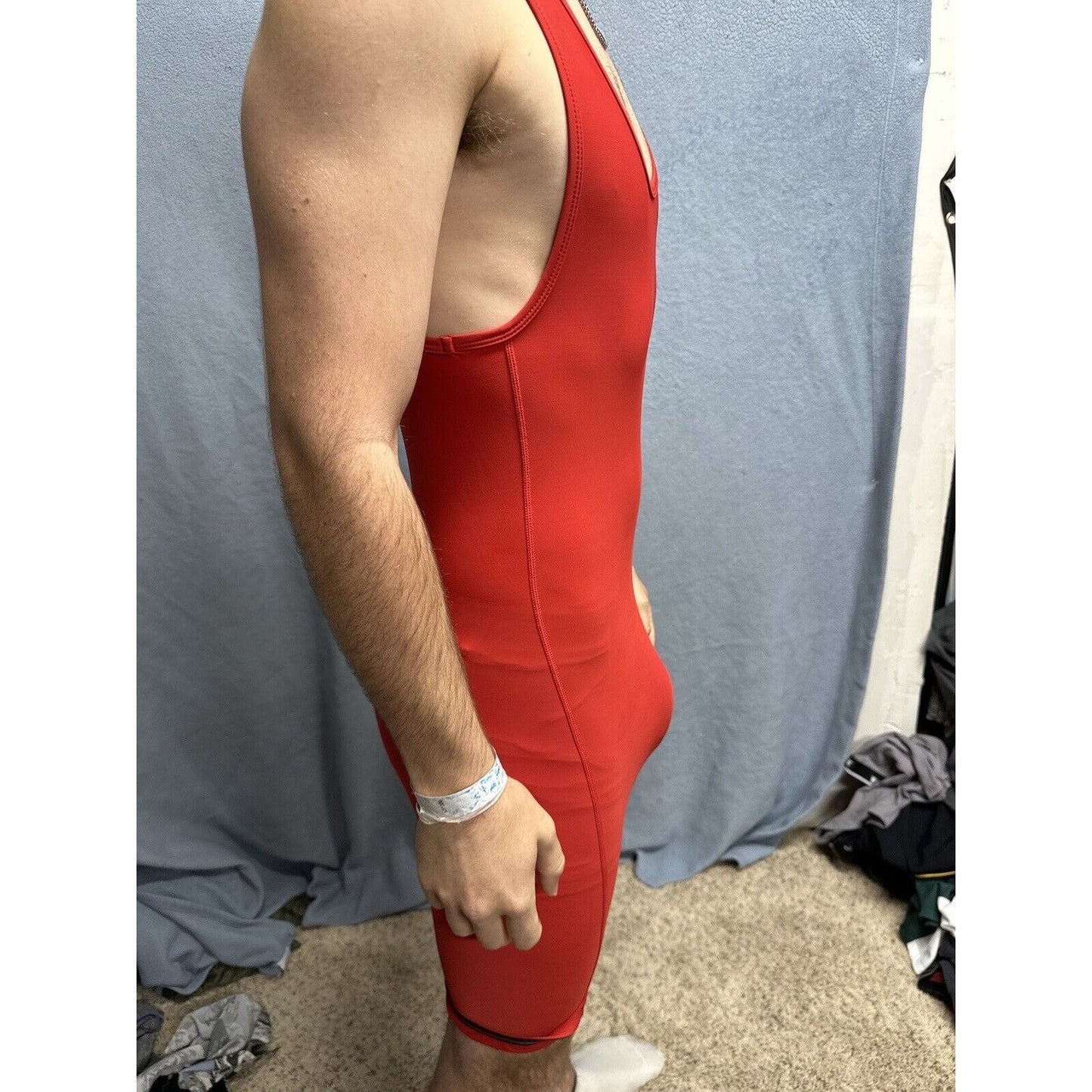 Men’s Red Alleson Athletics Large Red Wrestling Singlet
