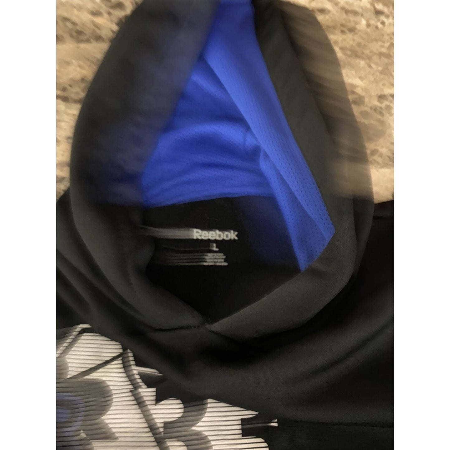 Reebok Boys’ Large Black Polyester Hoodie Pullover Sweatshirt