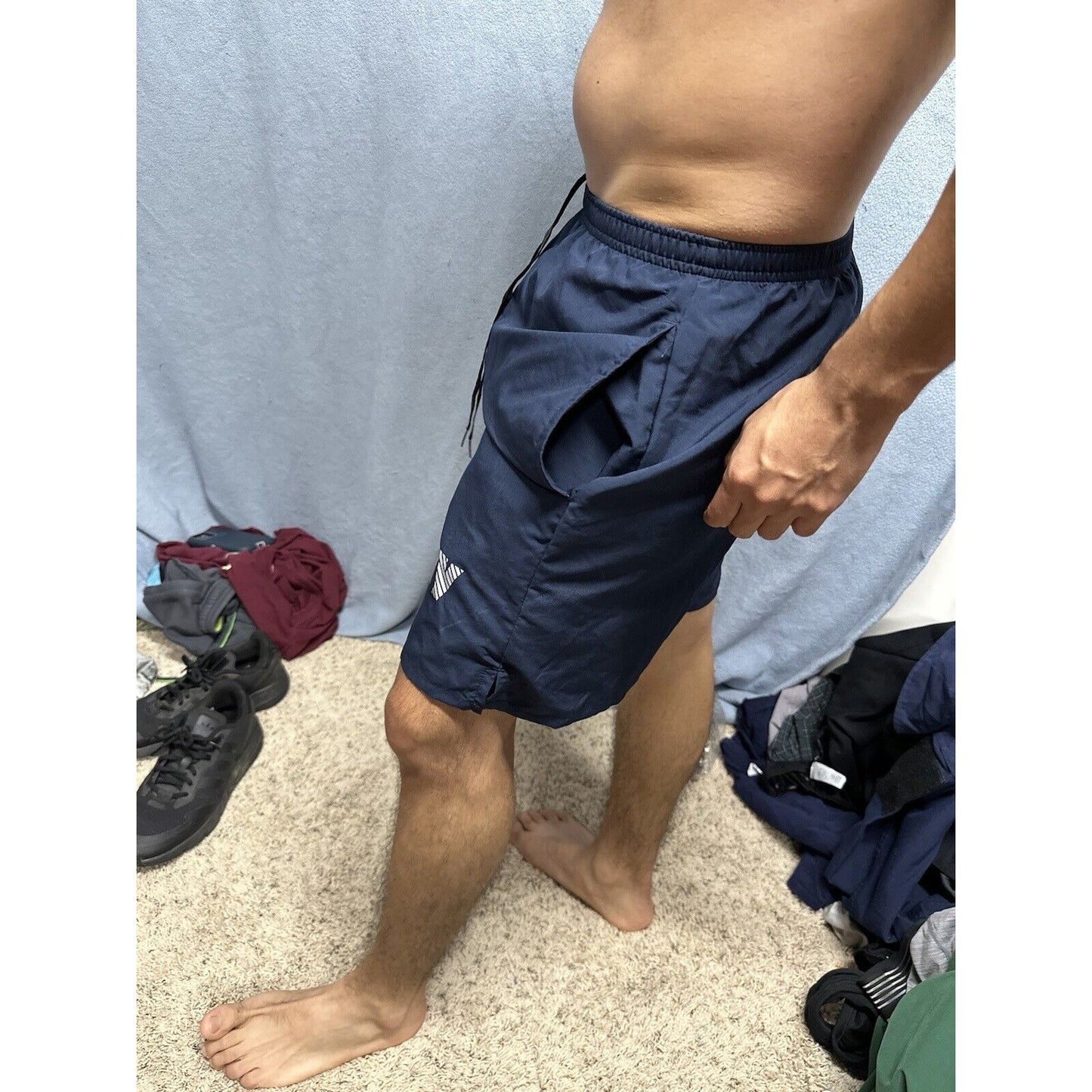 Men’s New Balance Medium Navy Uniform Pt Shorts Blue