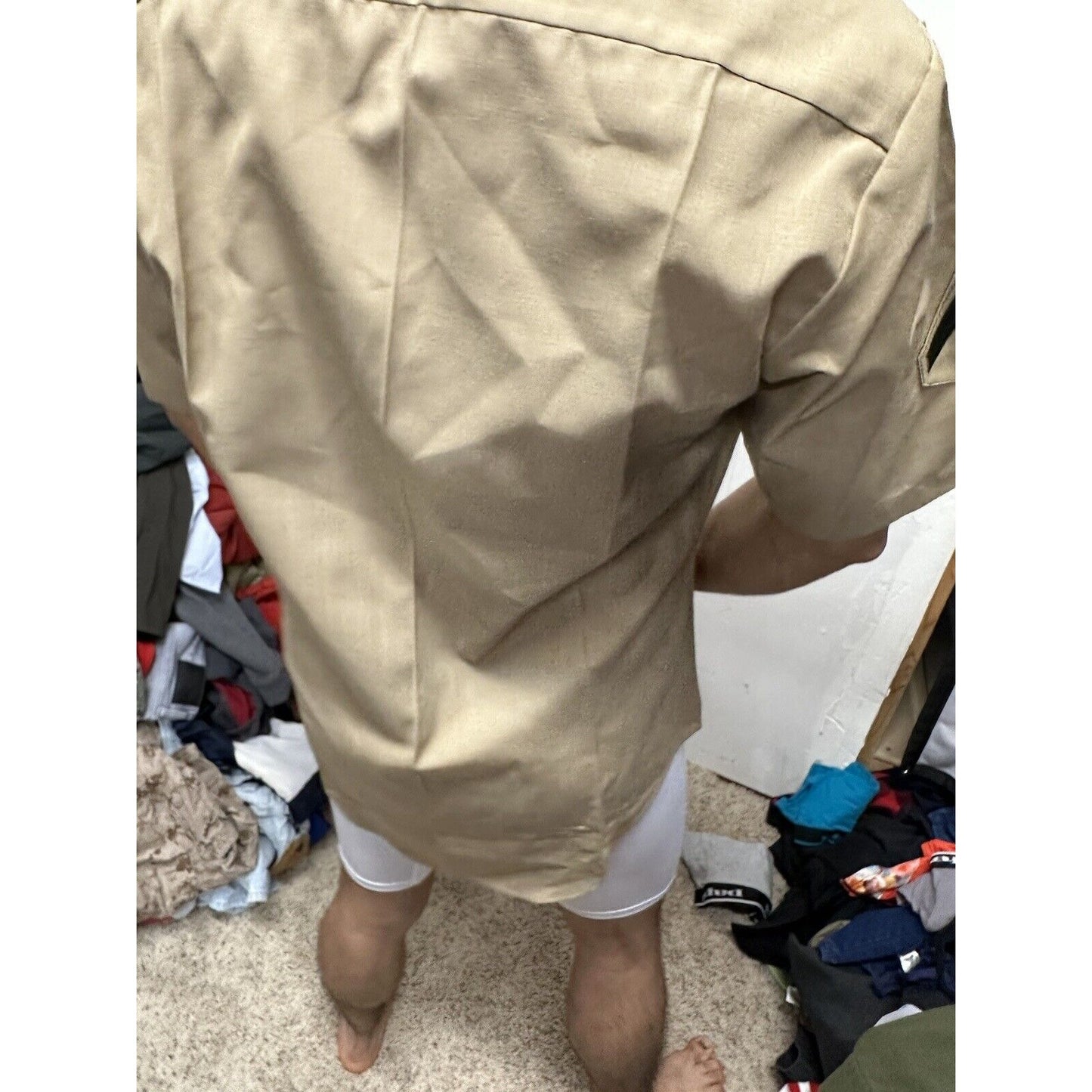 Men’s USMC Marines Khaki Dress Shirt 15 1/2 Short Sleeve