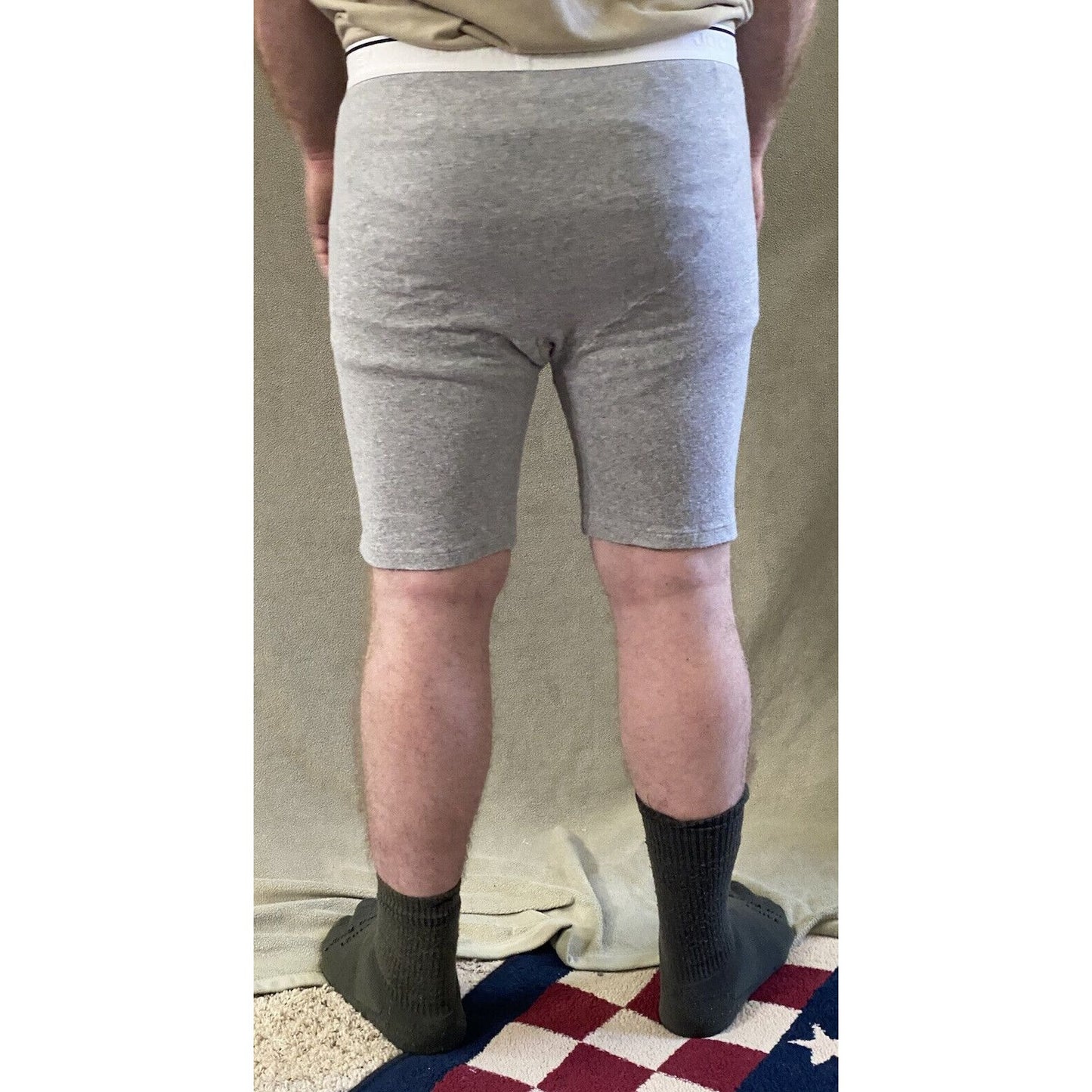 Jockey Men’s XL Light Gray White Band Cotton Stretch Boxer Briefs Underwear NEW