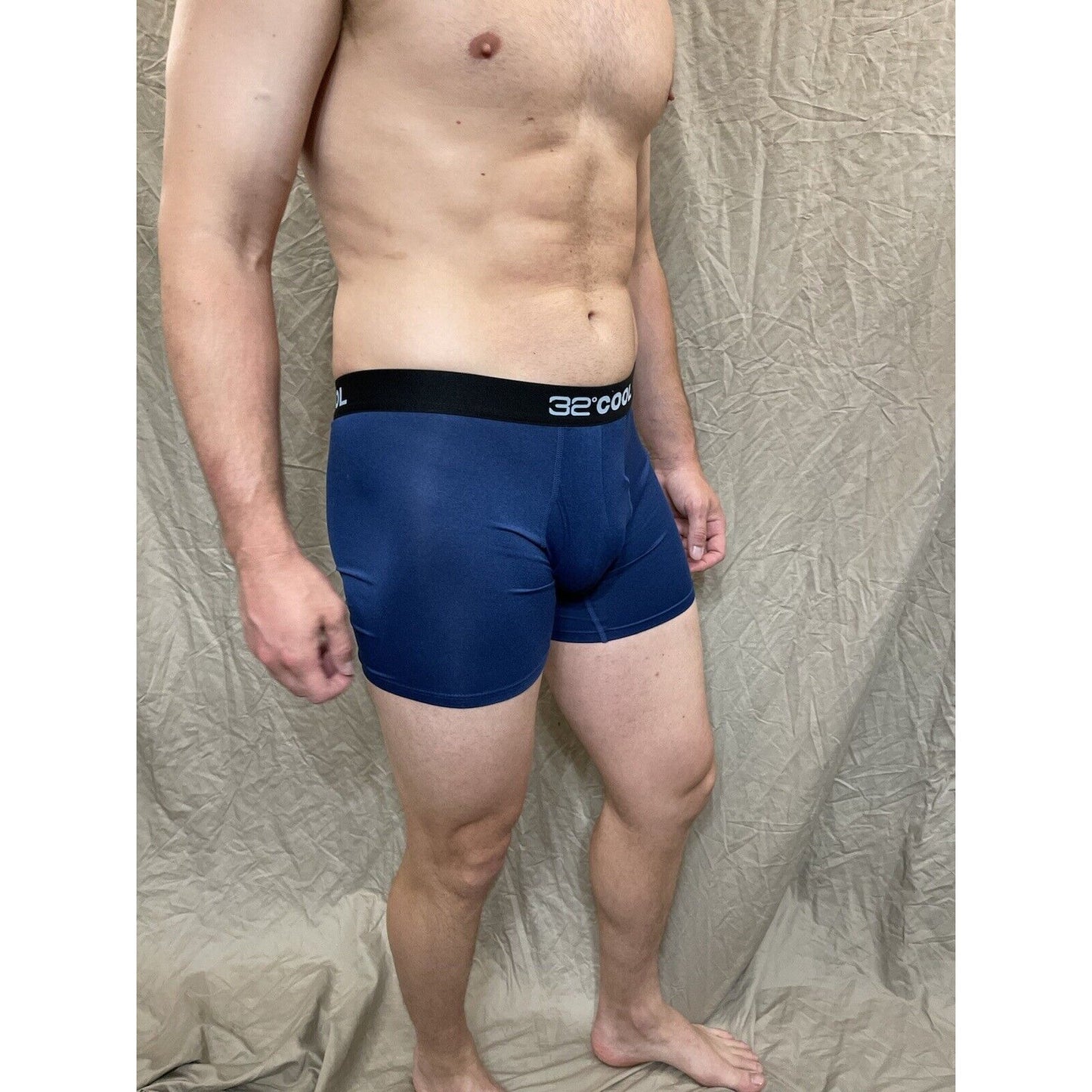 men's 32 degree cool ht royal blue 7% spandex boxer briefs Medium