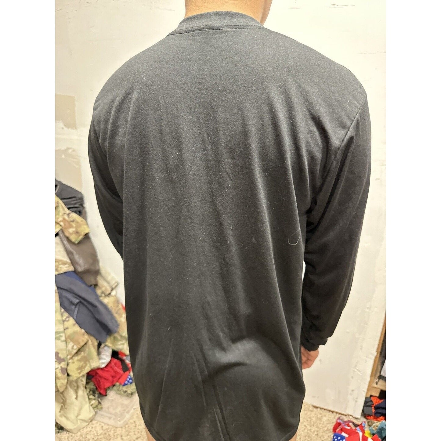 Men’s Black Medium Army Long Sleeve Apfu Fitness Uniform