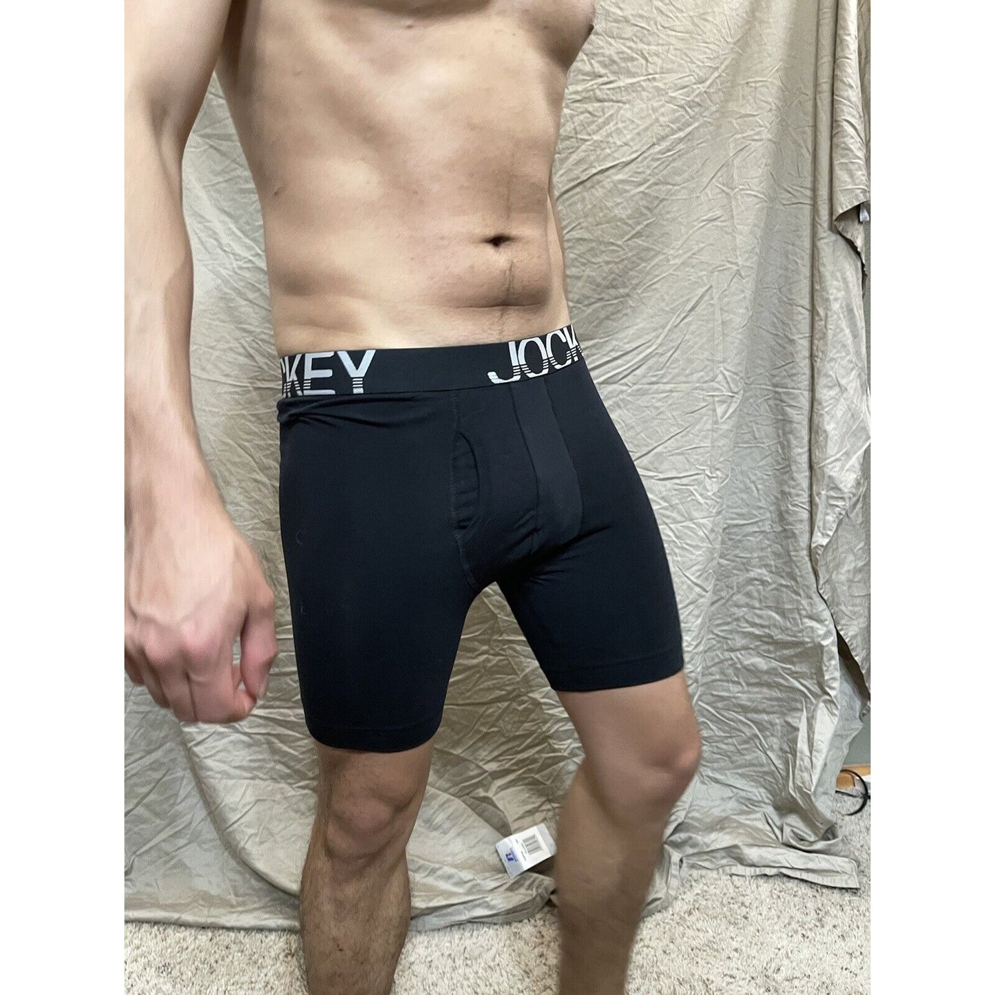 Men's black Jockey medium boxer briefs cotton spandex