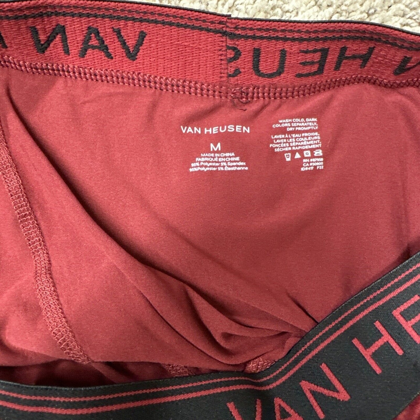 Men’s Rust Colored Medium Van Heusen Compression Boxer Briefs