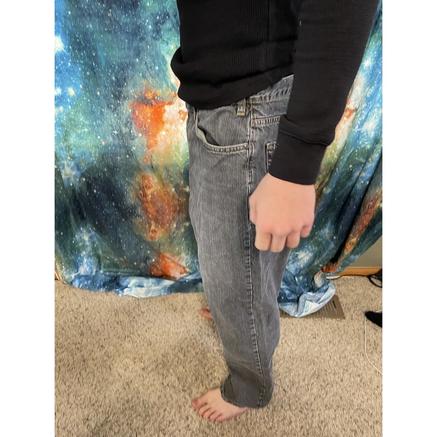 Men’s faded black Eddie Bauer original straight fit 38 x 30