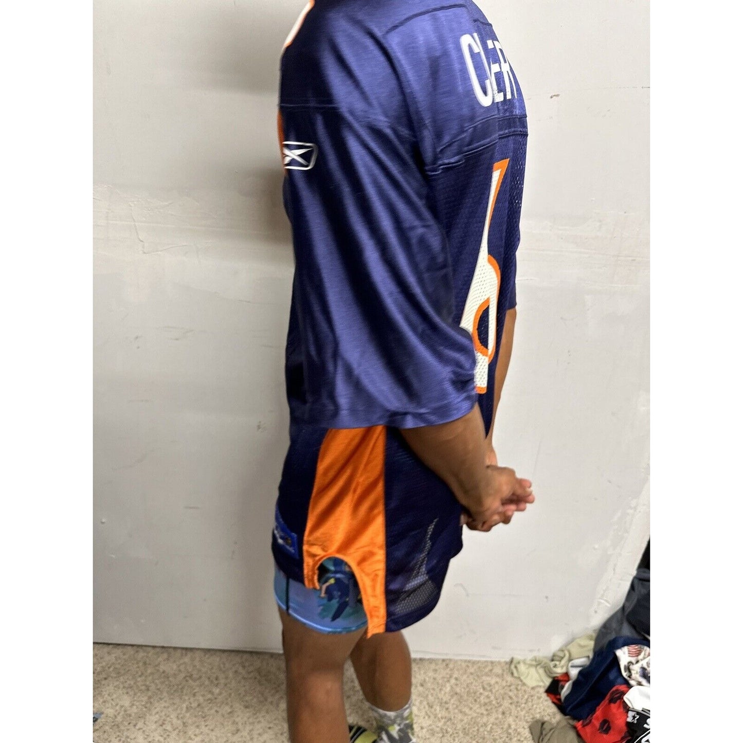 Men’s Reebok NFL Equipment Denver Broncos On Field Medium Football Jersey Cutler