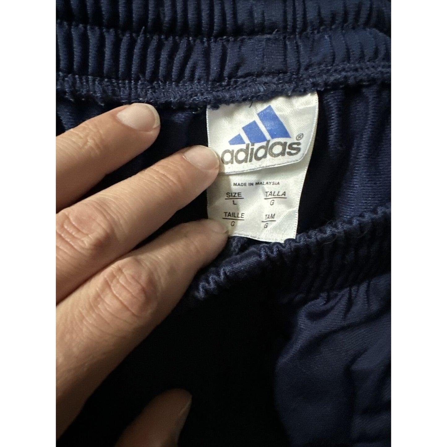 Men’s Blue Large Adidas With Pockets Athletic Pants