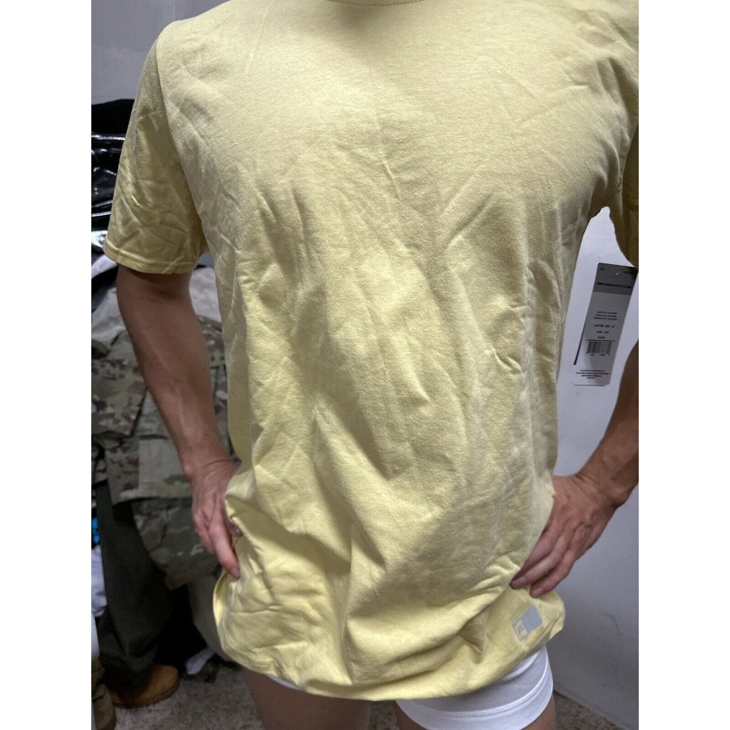 Russell Athletic Gold Medium Tshirt Short Sleeve Dri Power Odor Protection