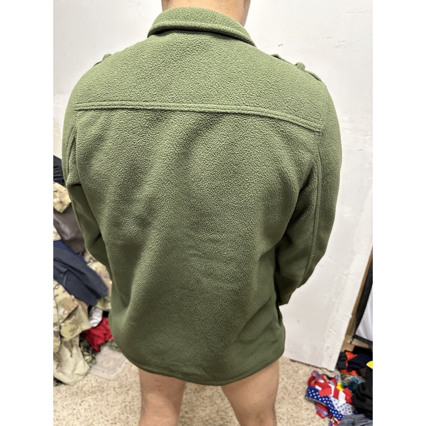 Men’s Old Navy Small Poly Olive Green Front Button Jacket