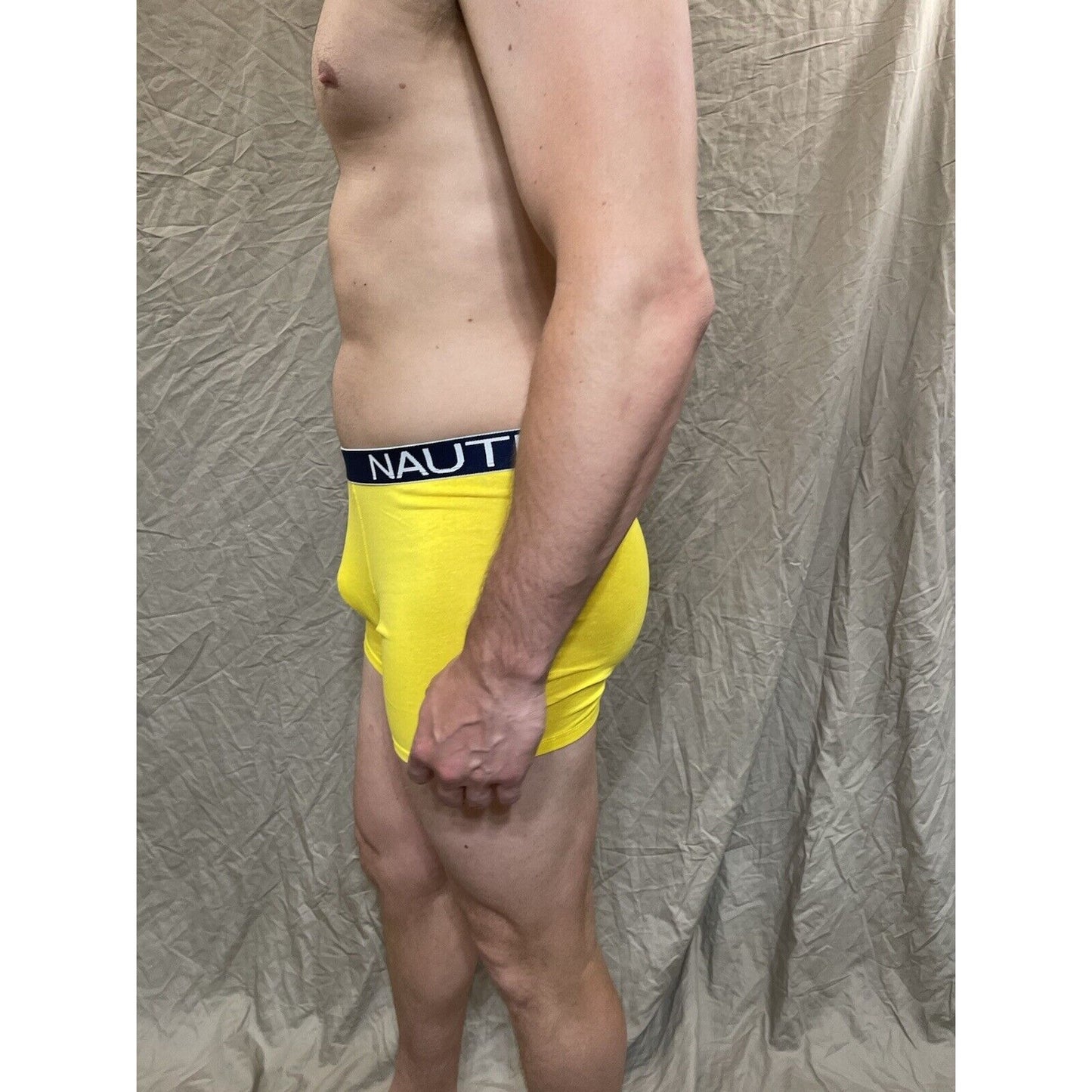 men's nautica 5% spandex boxer brief yellow Extra large