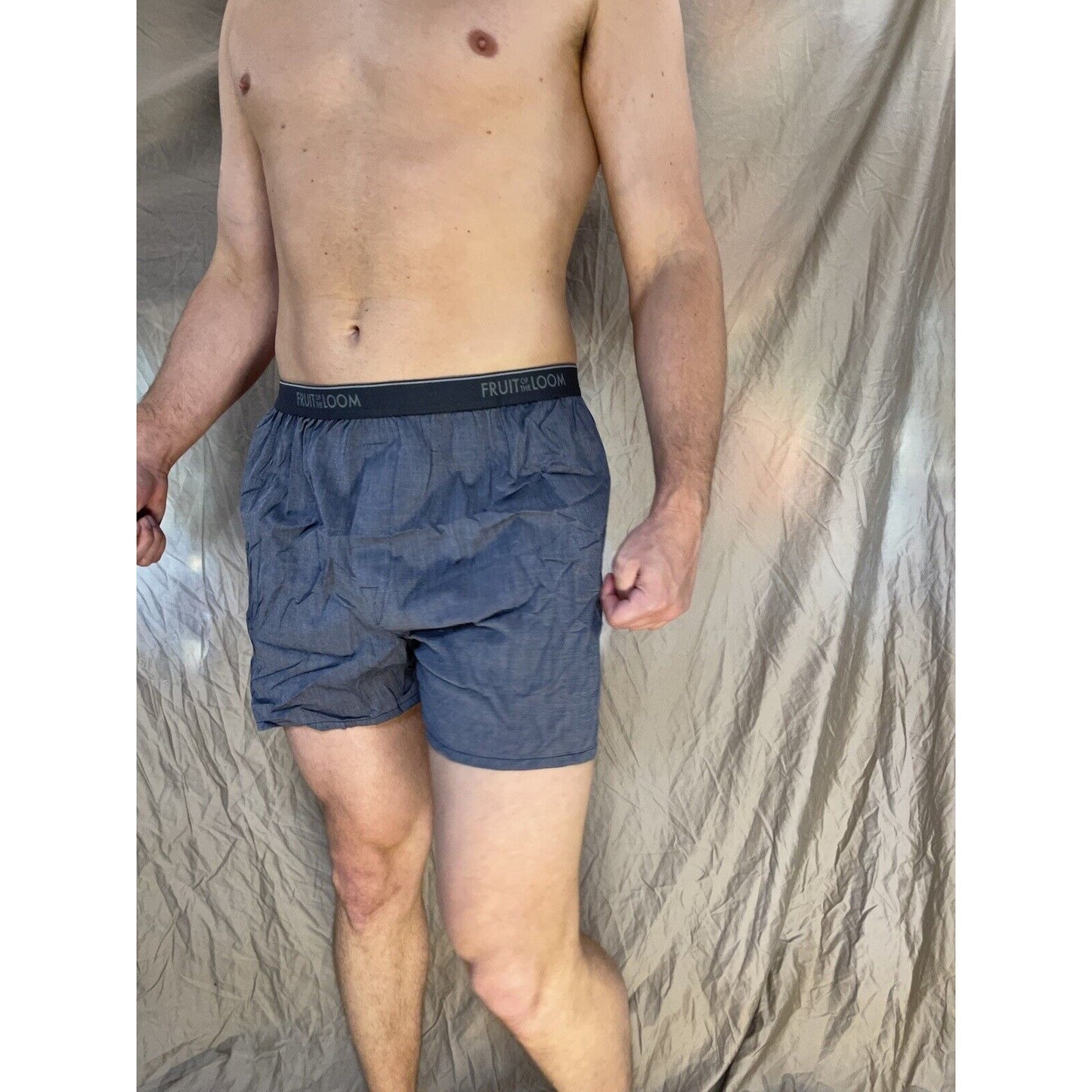 men's fruit of the loom Steel blue boxer shorts Size Small