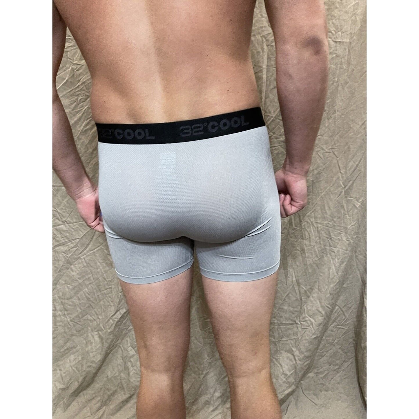 men's Icy Grey 32 degrees cool compression boxer brief Medium