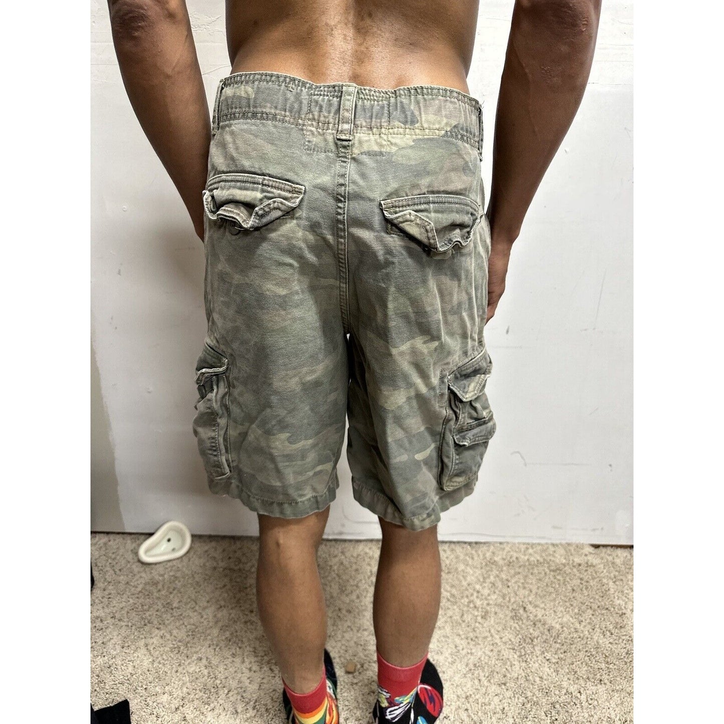 Men’s Camo Cargo Shorts Faded Glory Size 30