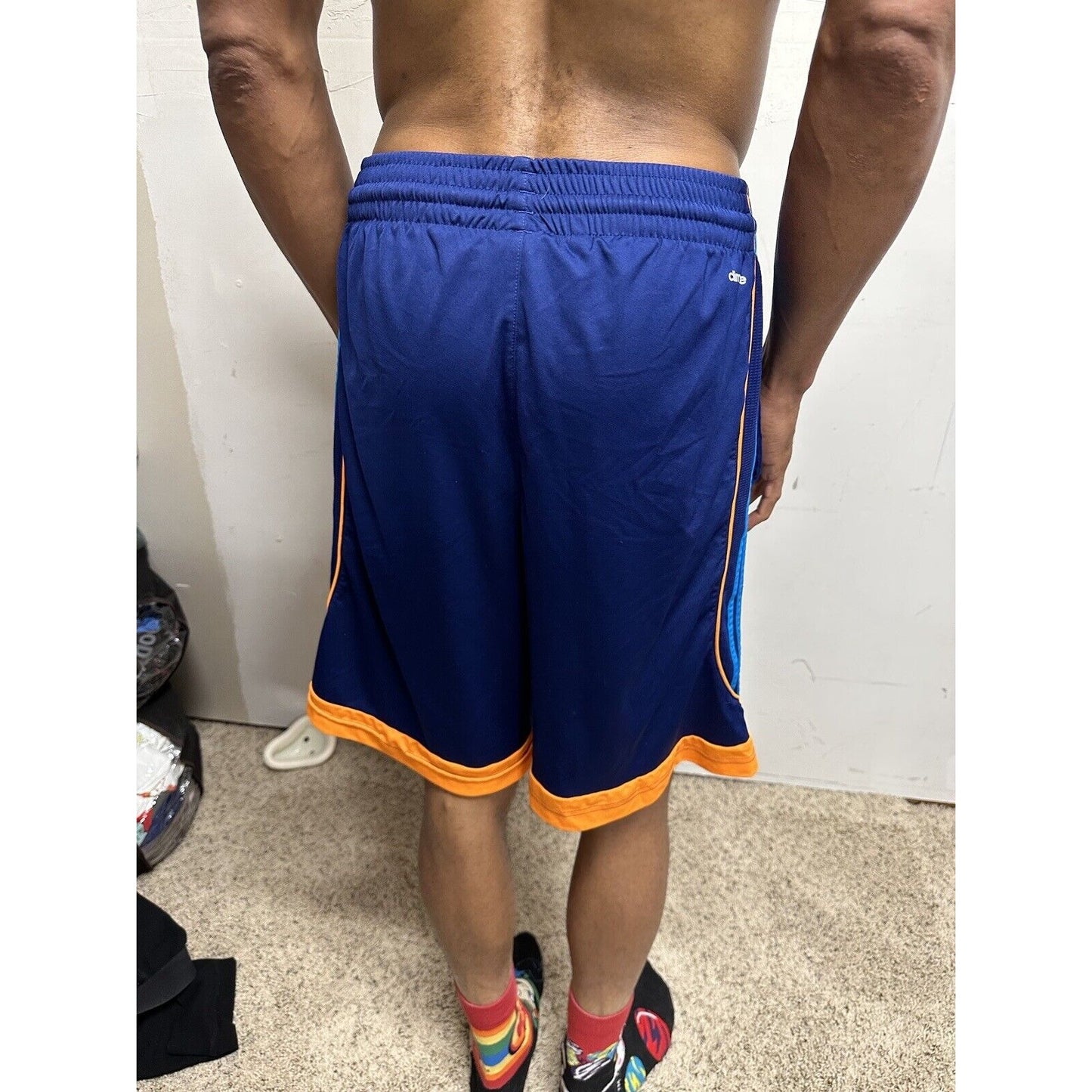 Men’s Medium Adidas Clima Lite Blue Athletic Shorts With Pockets