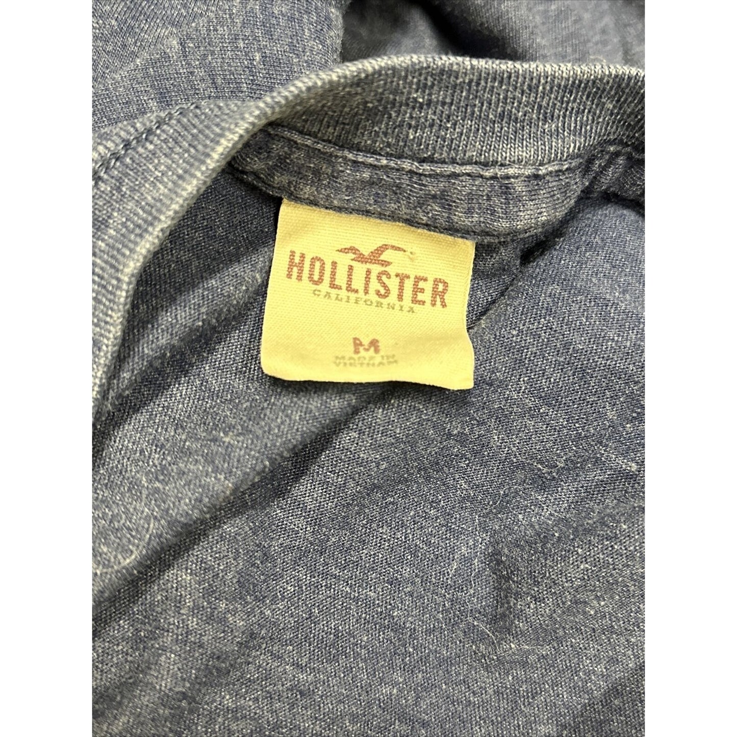 men’s hollister medium steel blue short sleeve tshirt