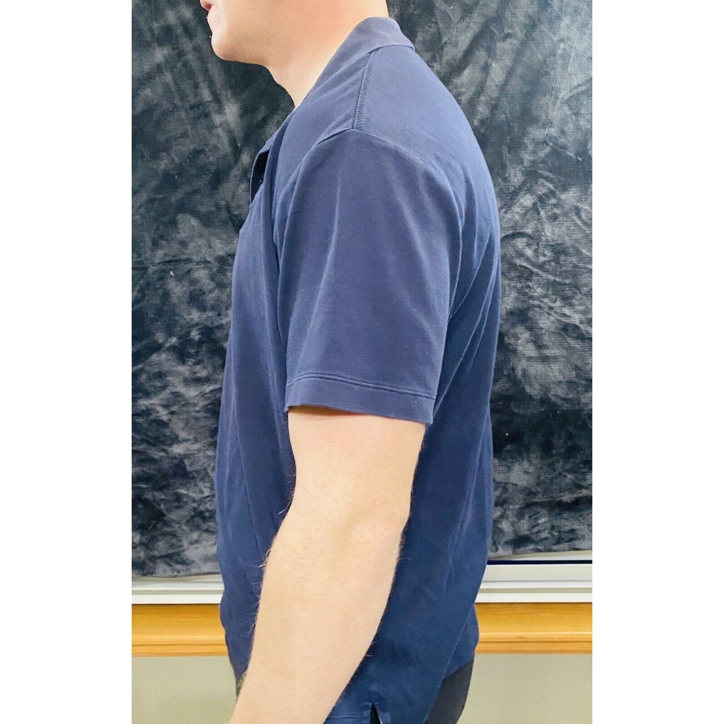 NAUTICA Navy Blue 100% Cotton Polo Short Sleeves Shirt Men’s Large