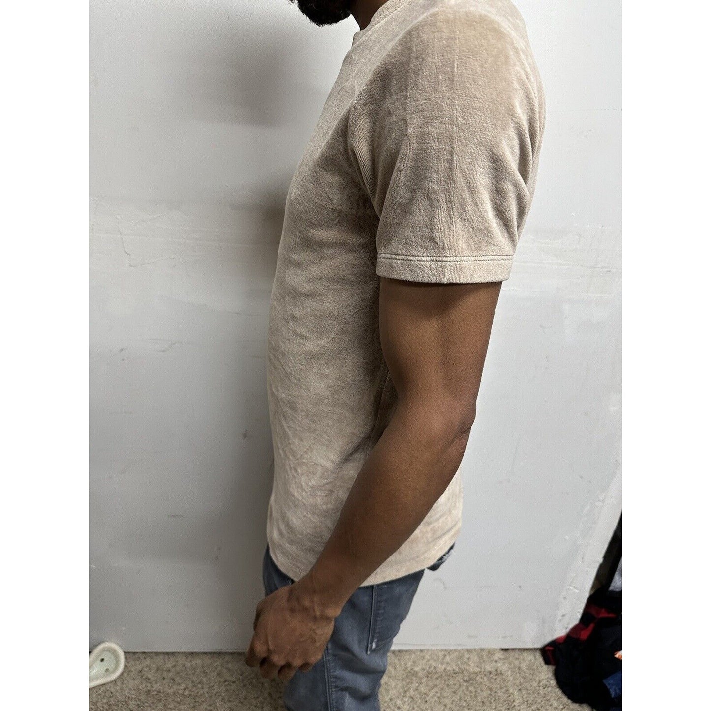 Men’s Boohooman Medium Short Sleeve Tan Shirt