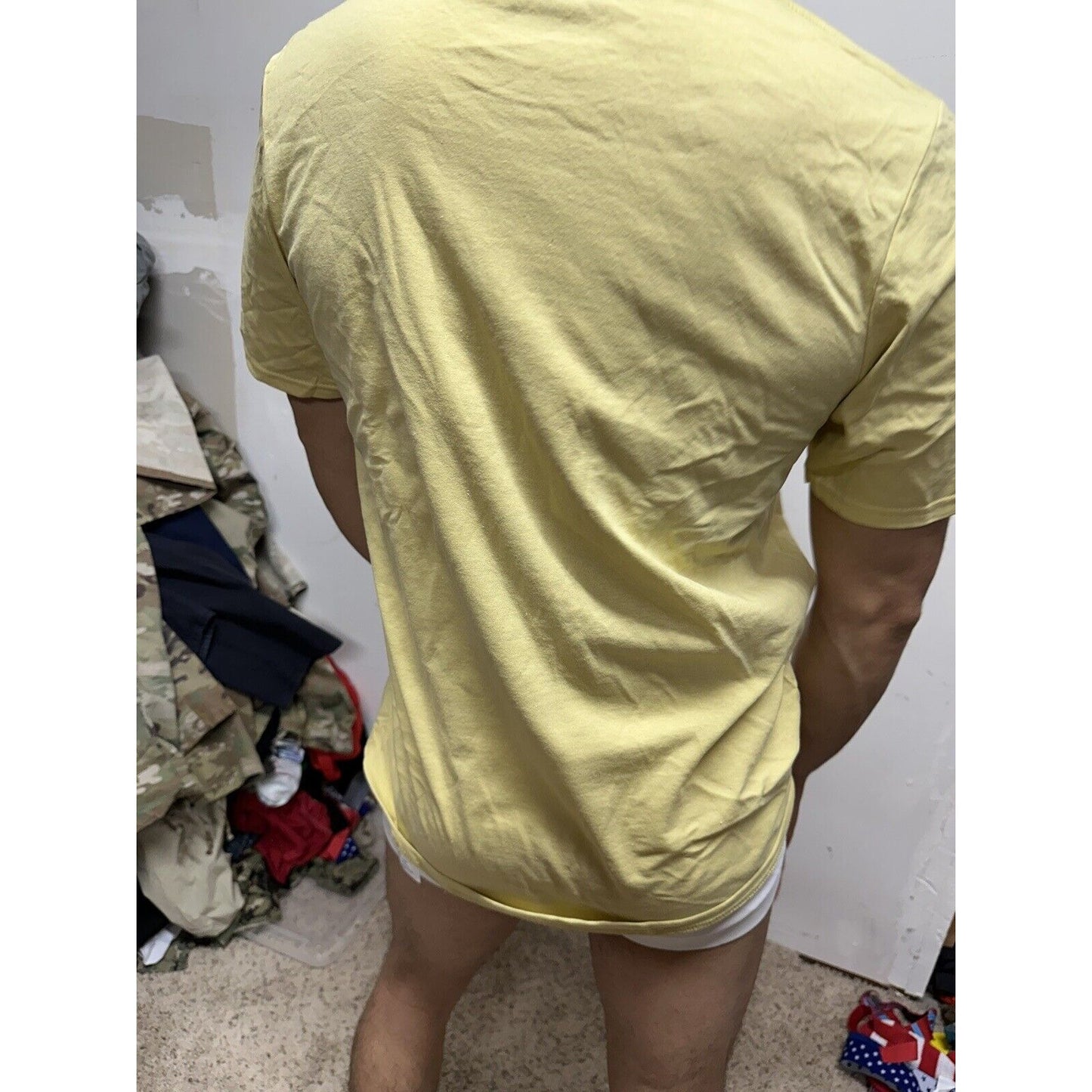 Russell Athletic Gold Medium Tshirt Short Sleeve Dri Power Odor Protection