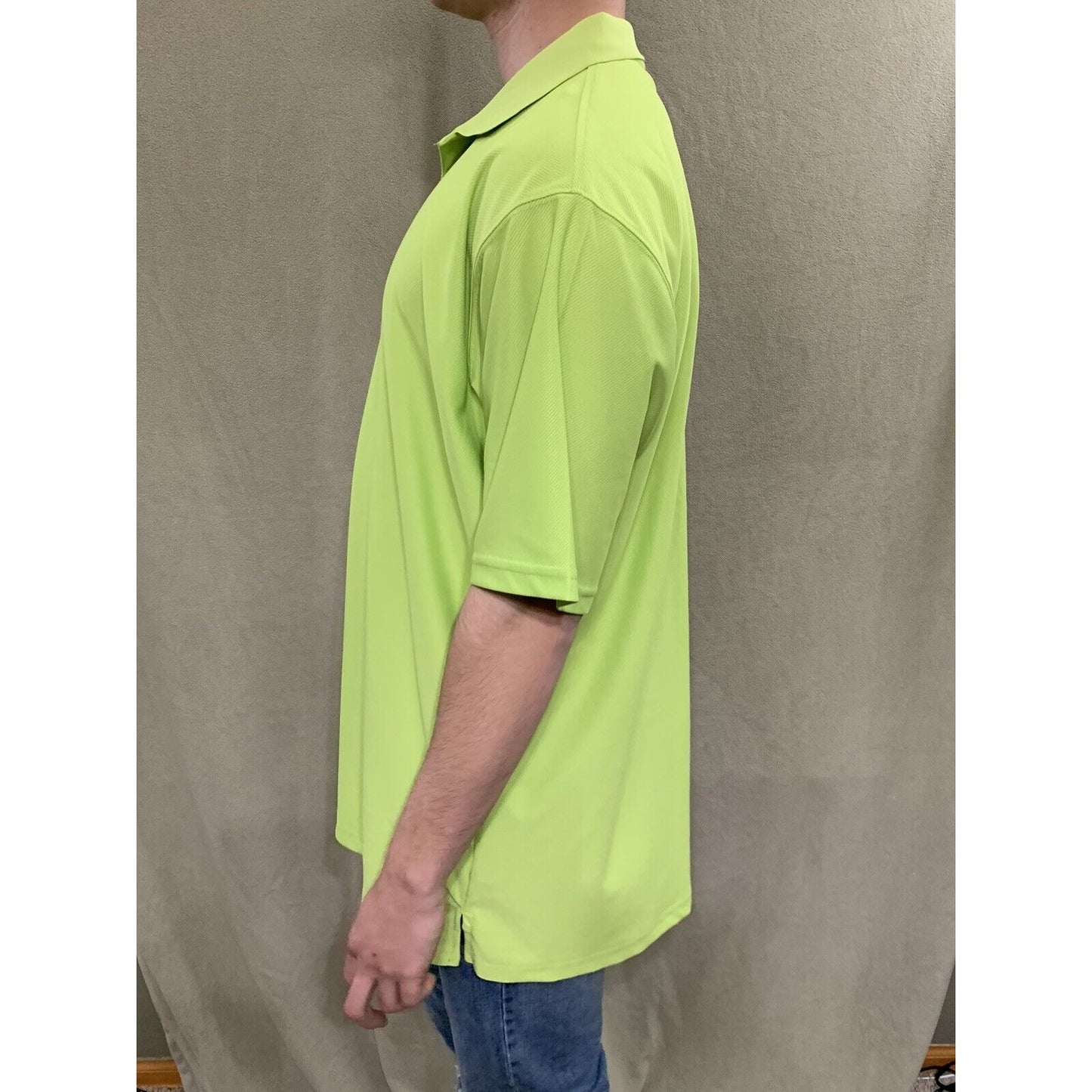 Men’s Large Lime Green Caribbean Palms Polo Shirt