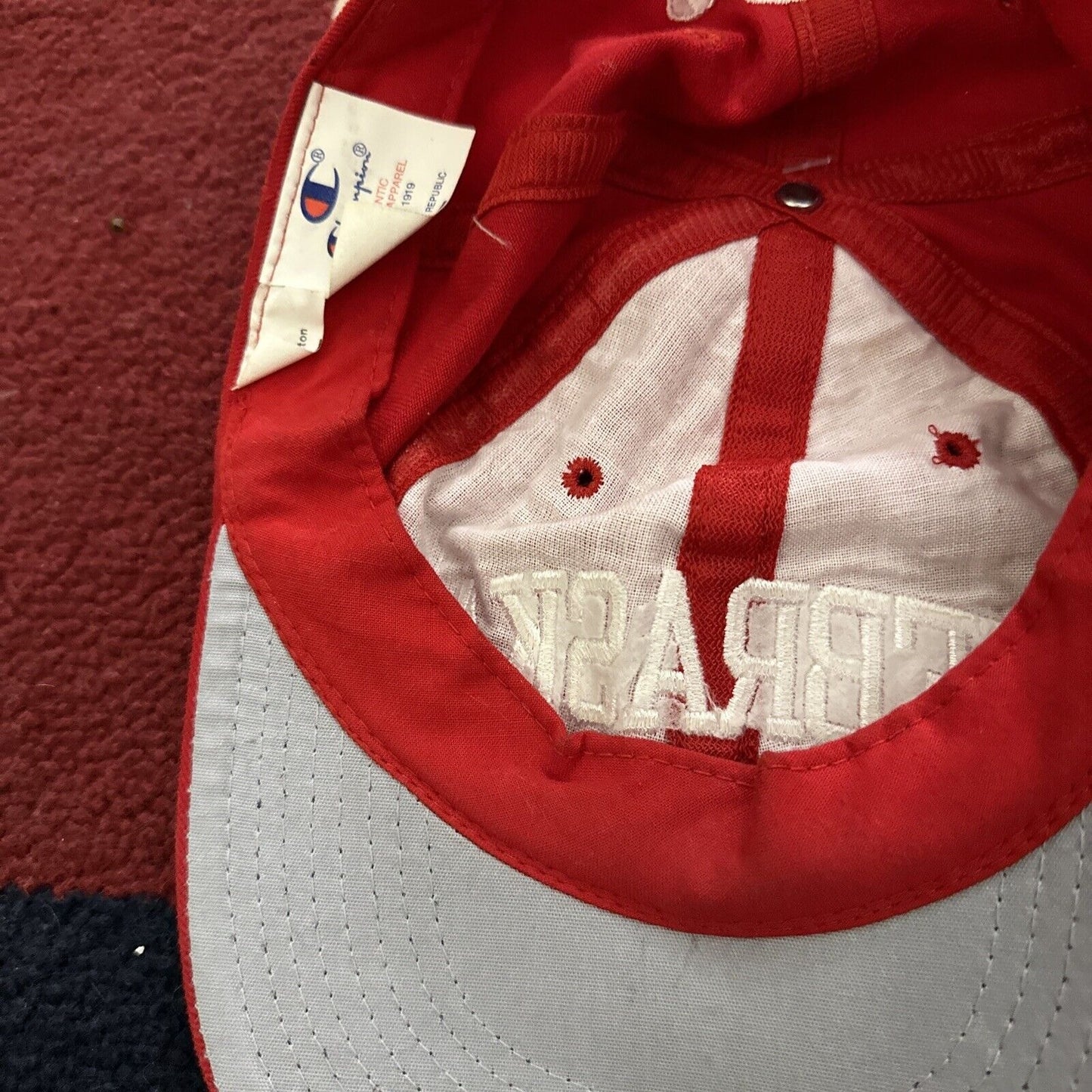 Red Nebraska Champion Baseball Cap Hat