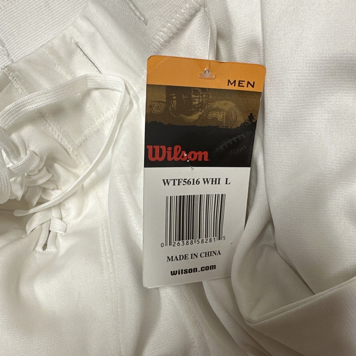 Men’s White Wilson Football Pants Large