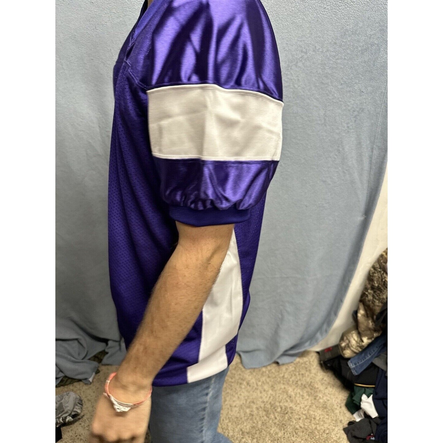 Men’s Purple And White Champro Medium Football Jersey
