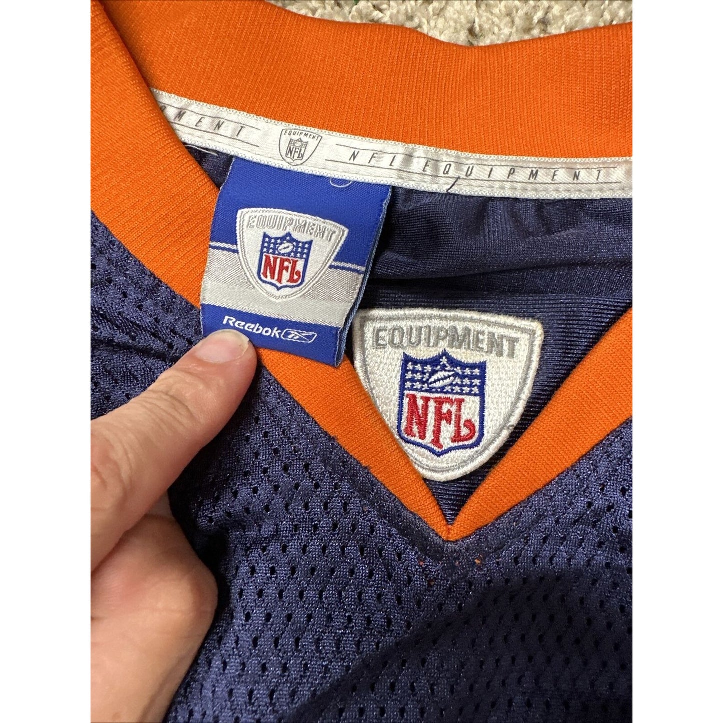 Men’s Reebok NFL Equipment Denver Broncos On Field Medium Football Jersey Cutler