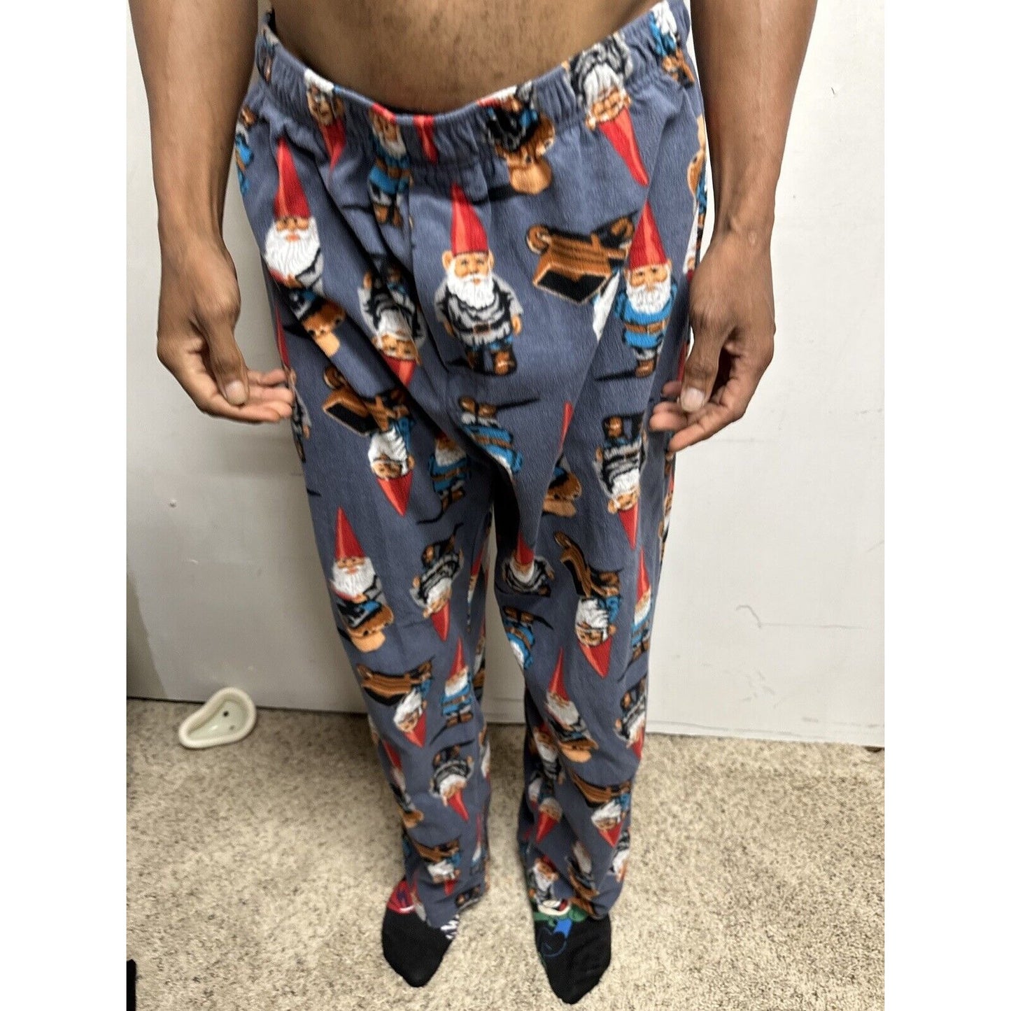 Men’s Large Gnome Wheelbarrow Lounge Pants Sleepwear