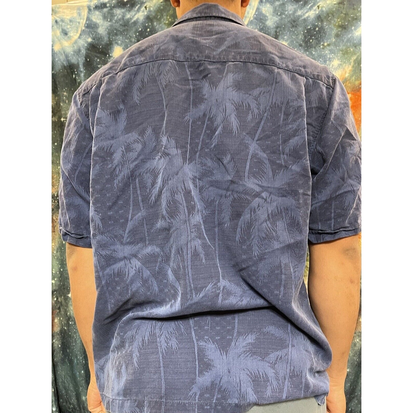 Jamaica Jaxx Blue Tropical Men’s Large button up short sleve shirt