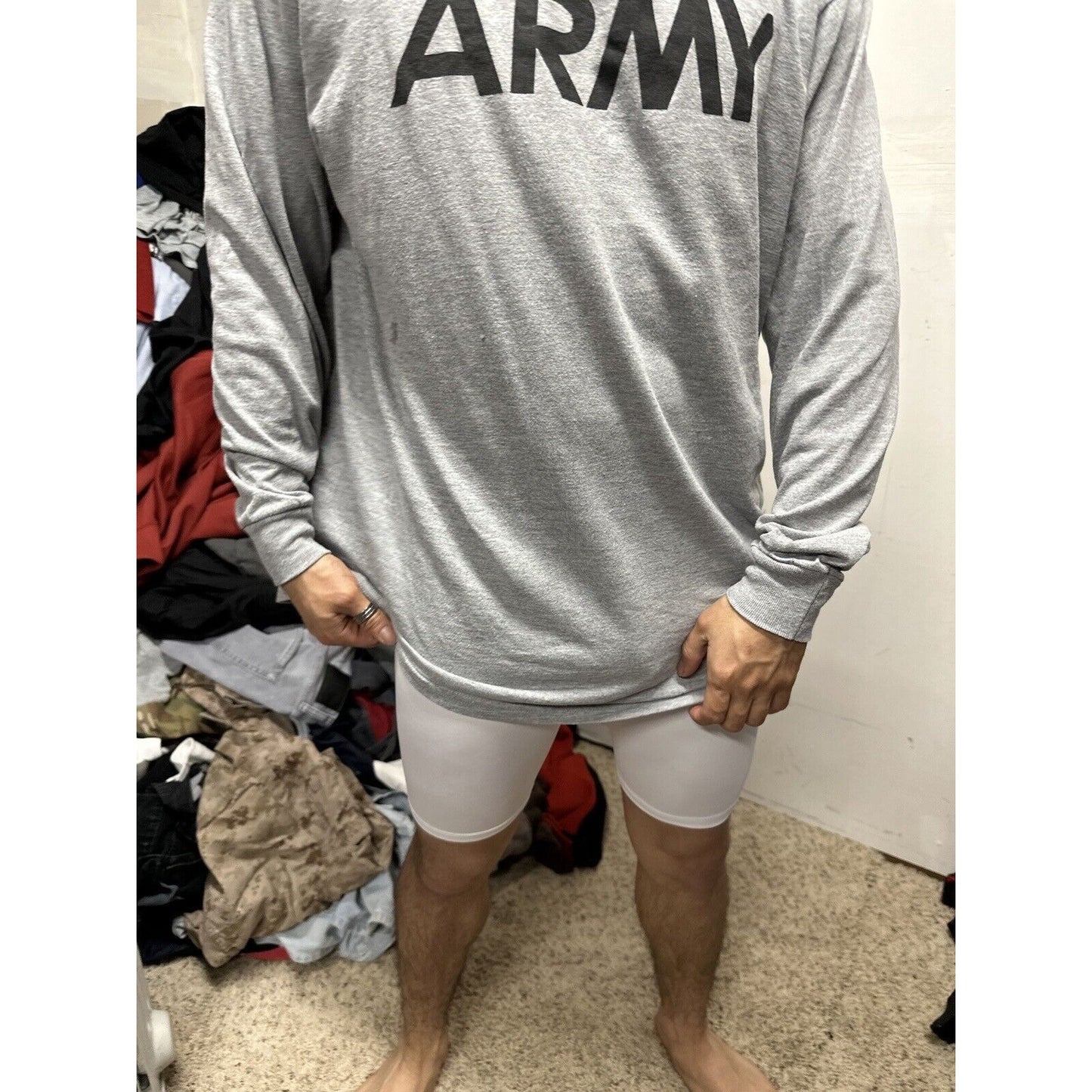 Men’s Long Sleeve Army Soffe Dri Release XL Pt Uniform Shirt Long Sleeves