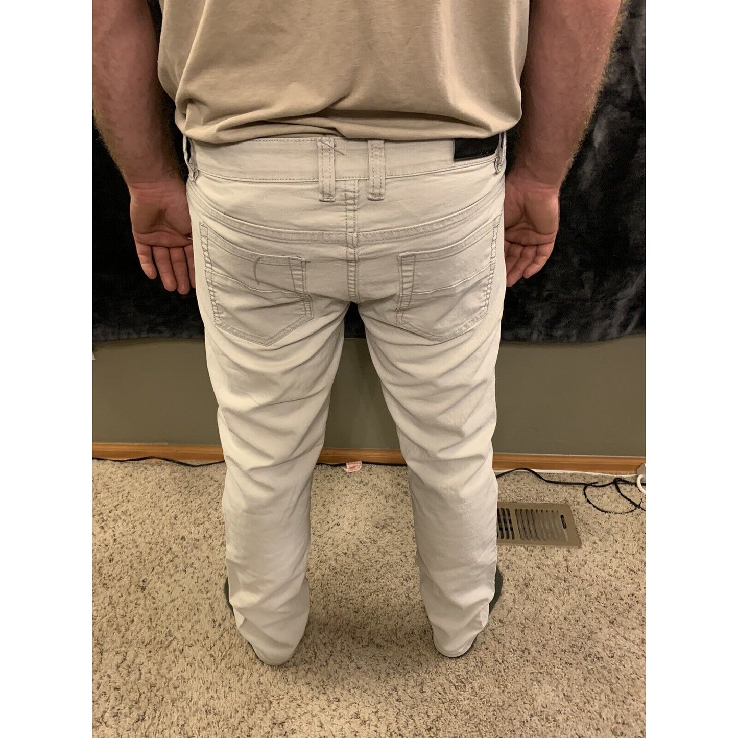 Kayden K Jeans Skinny Twill Denim Khaki / Cream