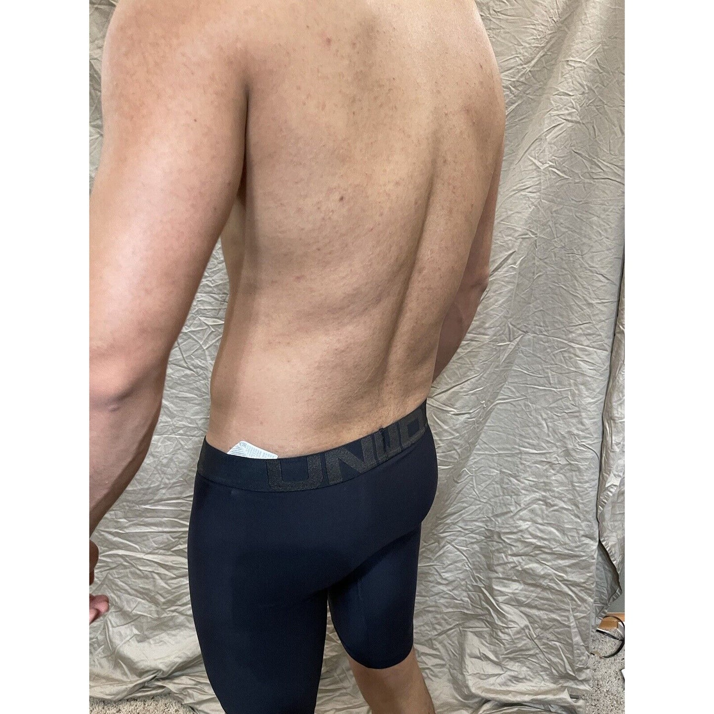 men's black under armour small compression boxer shorts
