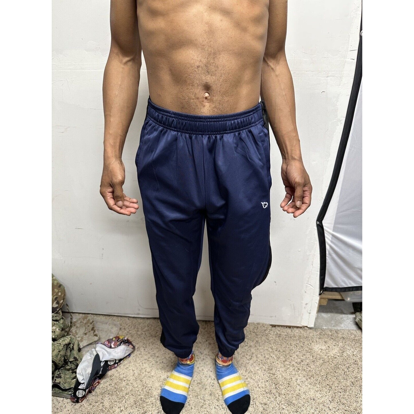 baleaf mens pants Snap Sides Track/basketball small blue