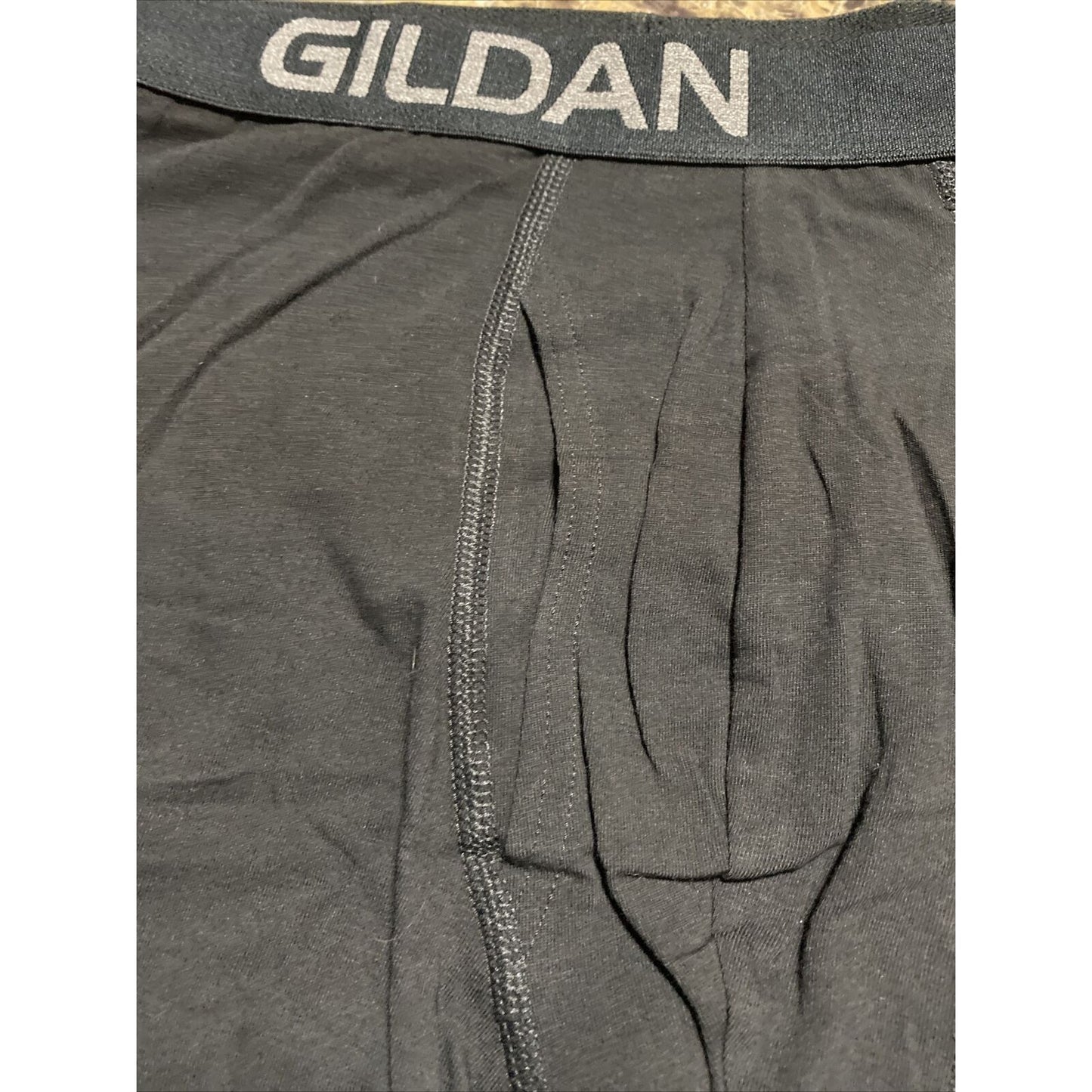 Gildan Men’s Medium (32-34) Black Cotton-spandex Boxer Briefs Underwear