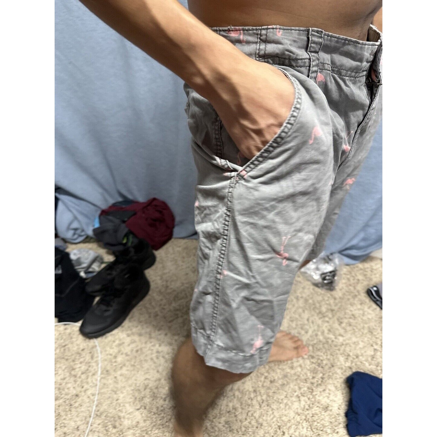 Men’s Gray Flamingo Aeropostale Shorts Size 32