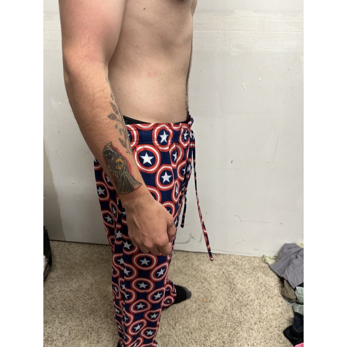 Men’s Marvel Captain America xL Flannel Lounge Wear Pajama Pants