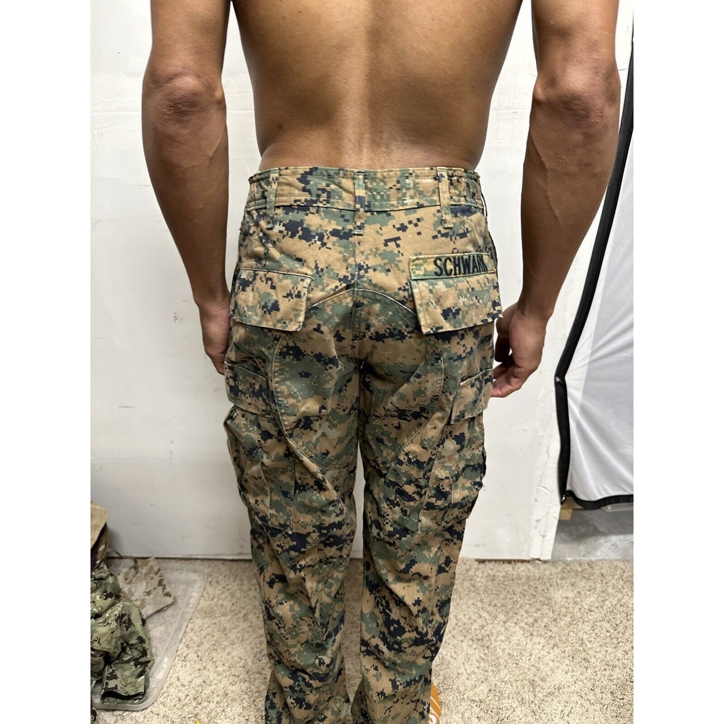Men’s USMC Woodland Marine Pants Trousers Small Long