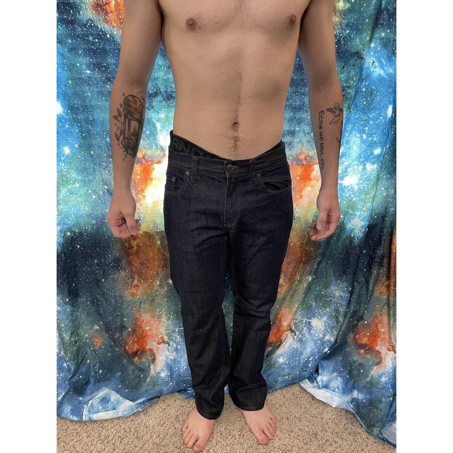 Men's Dark Blue Banana Republic Straight Leg 31x32 jeans